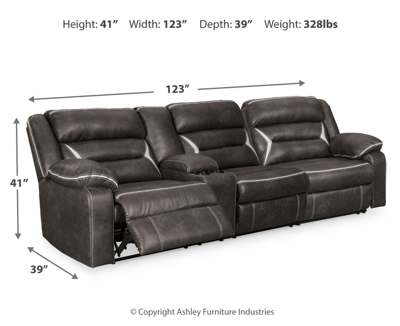 Sofá reclinable eléctrico de 2 piezas Kincord