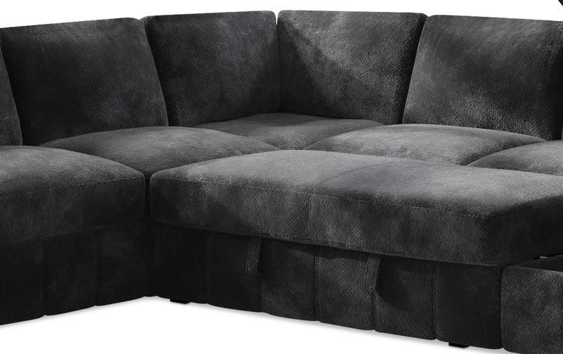 Seccional de 4 piezas Armfield con sofá cama desplegable y almacenamiento