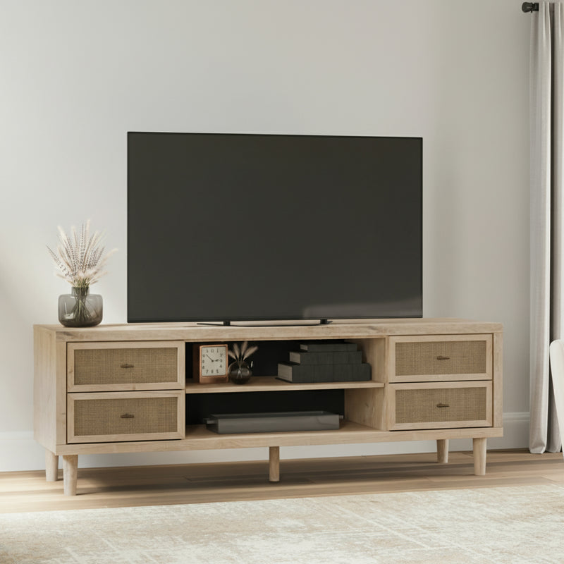 Mueble de TV Cielden de 72" con chimenea eléctrica
