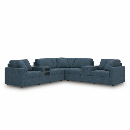 Modmax 7-Piece Balanced Sectional with Audio and Storage Consoles