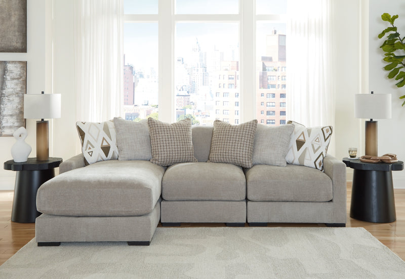 Seccional de sofá Aslan Court de 3 piezas con chaise longue