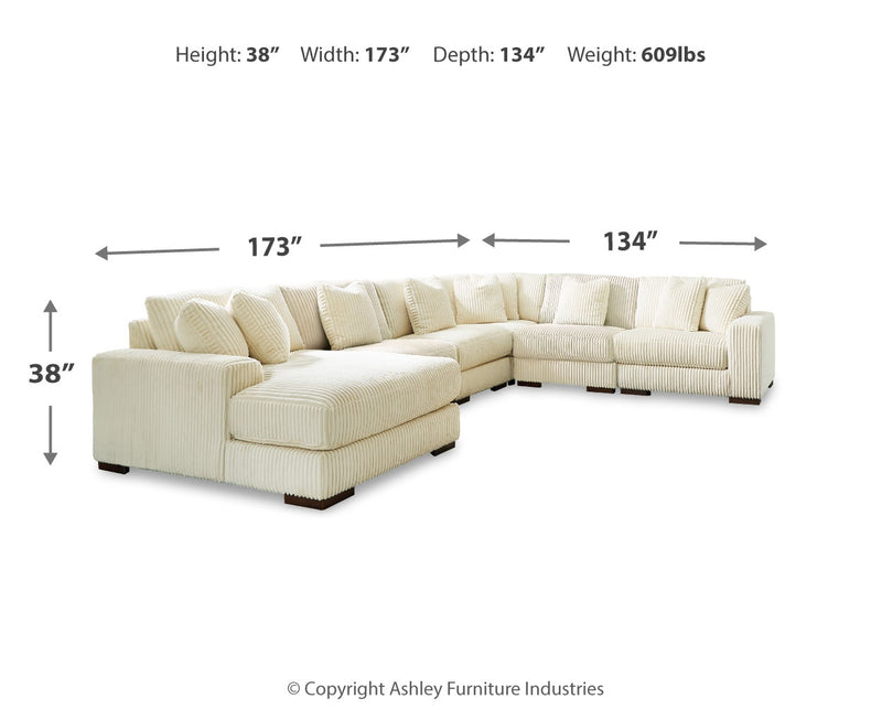Seccional Lindyn de 6 piezas con chaise