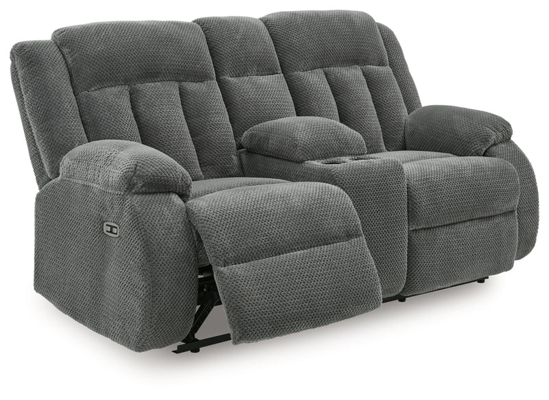 Greely Bend DBL Reclining Power Loveseat w/Console