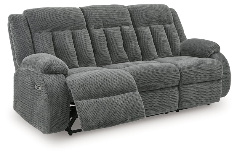 Greely Bend Reclining Power Sofa w/Drop Down Table
