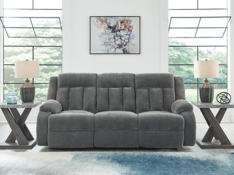 Greely Bend Reclining Power Sofa w/Drop Down Table