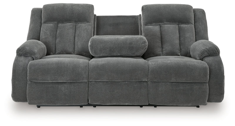 Greely Bend Reclining Power Sofa w/Drop Down Table