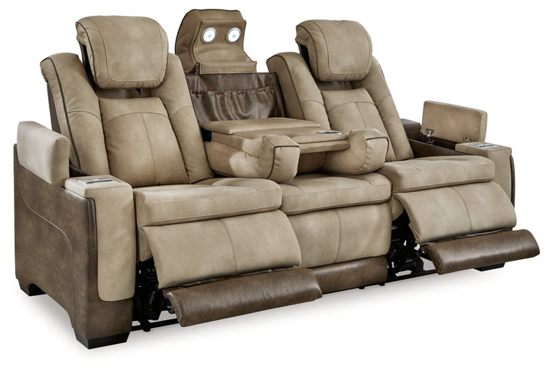 Next-Gen Durapella Power Reclining Sofa with Adjustable Headrest