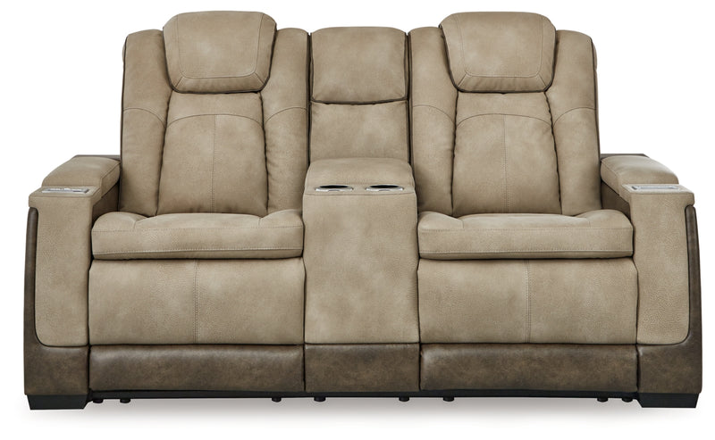 Next-Gen Durapella Power Reclining Loveseat/Console/Adjustable Headrest