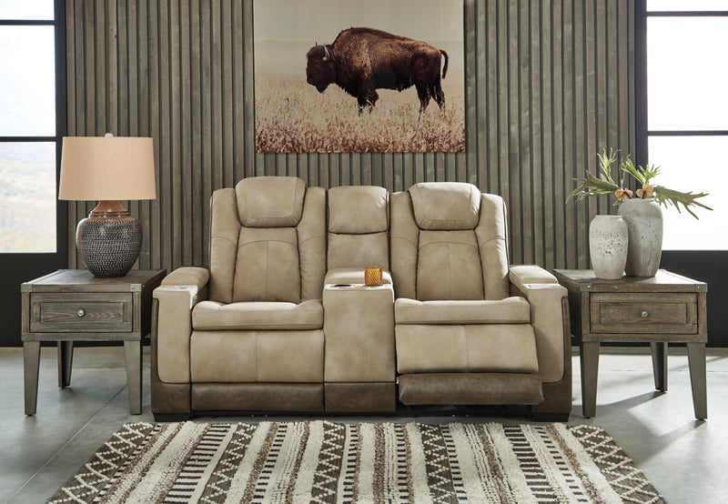 Next-Gen Durapella Power Reclining Loveseat/Console/Adjustable Headrest
