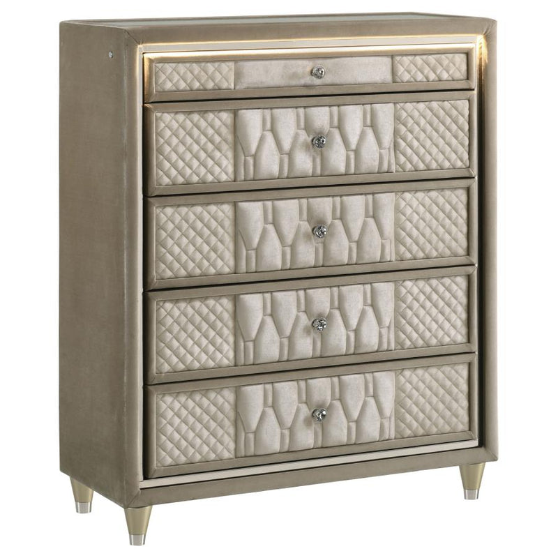 Lorient 5-drawer LED Chest of Drawers