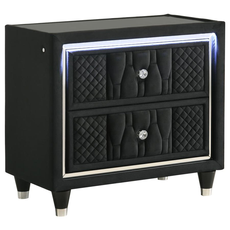 Lorient 2-drawer LED Nightstand with USB