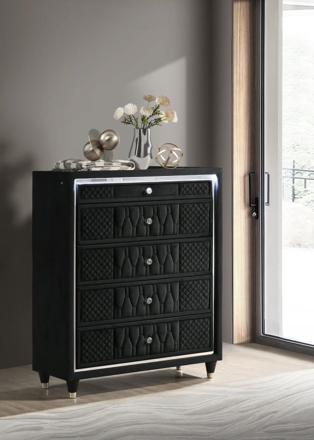 Lorient 5-drawer LED Chest of Drawers