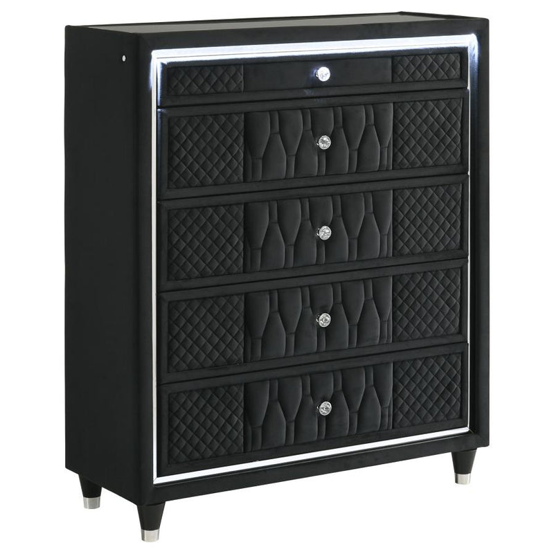 Lorient 5-drawer LED Chest of Drawers