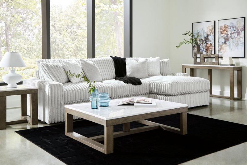 Estupendo sofá seccional de 2 piezas con chaise longue