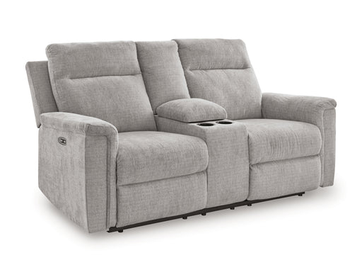 Barnsana DBL Reclining Power Loveseat w/Console