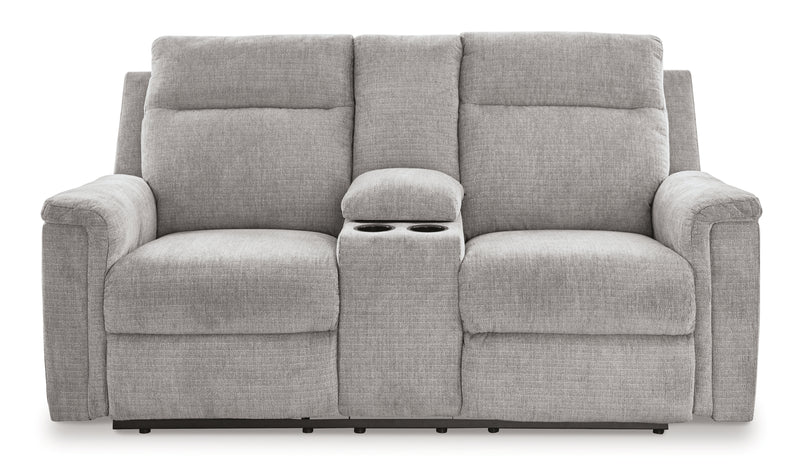 Barnsana DBL Reclining Power Loveseat w/Console