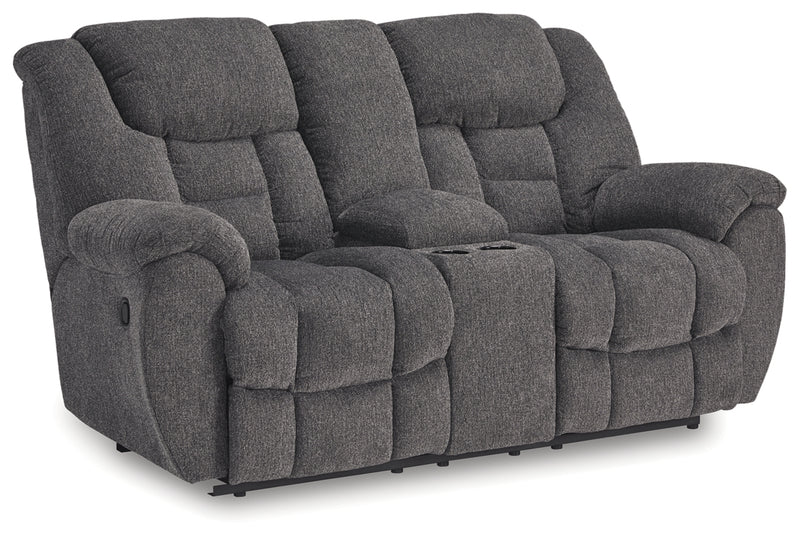 Foreside DBL Reclining Loveseat w/Console