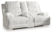 Technique DBL Reclining Power Loveseat w/Console