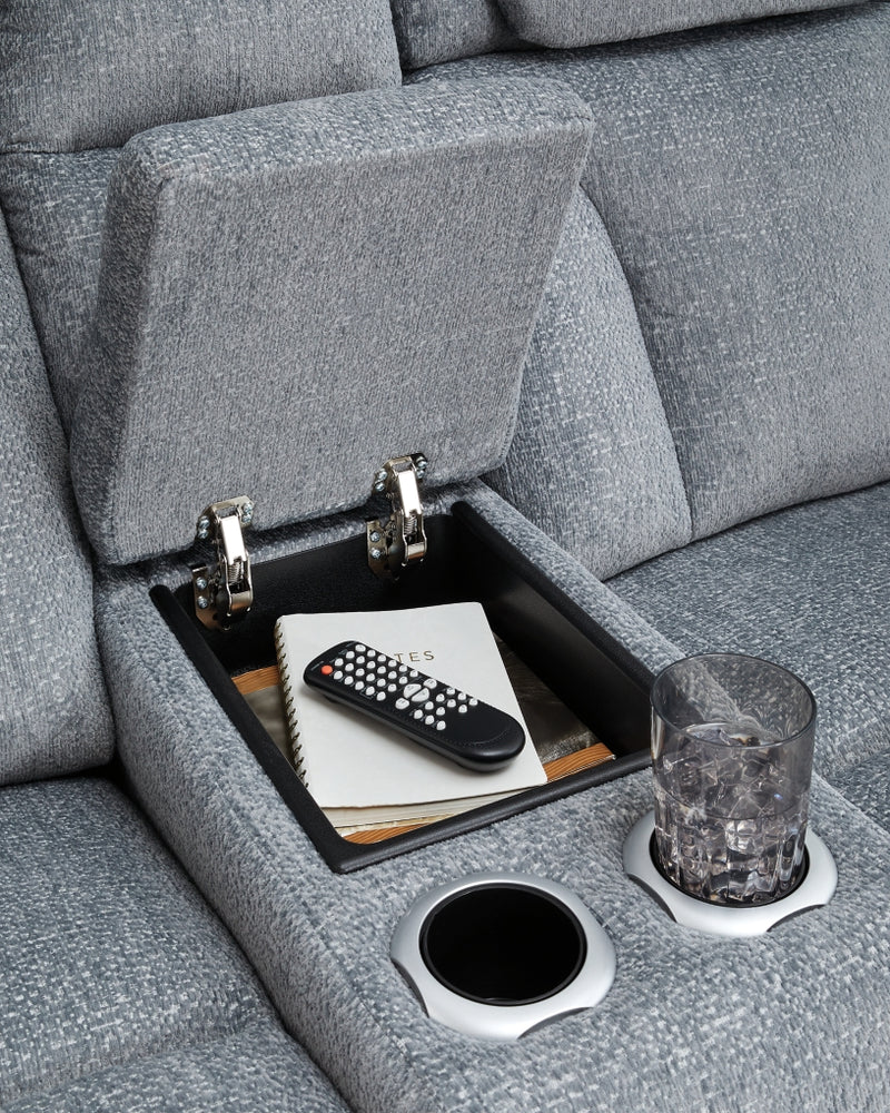 Forest Lake Power Reclining Loveseat/Console/Adjustable Headrest