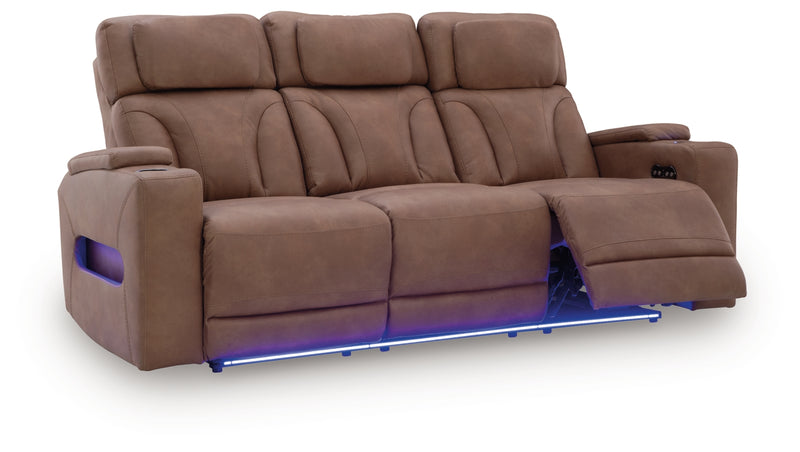 Point Clear Power Reclining Sofa with Adjustable Headrest