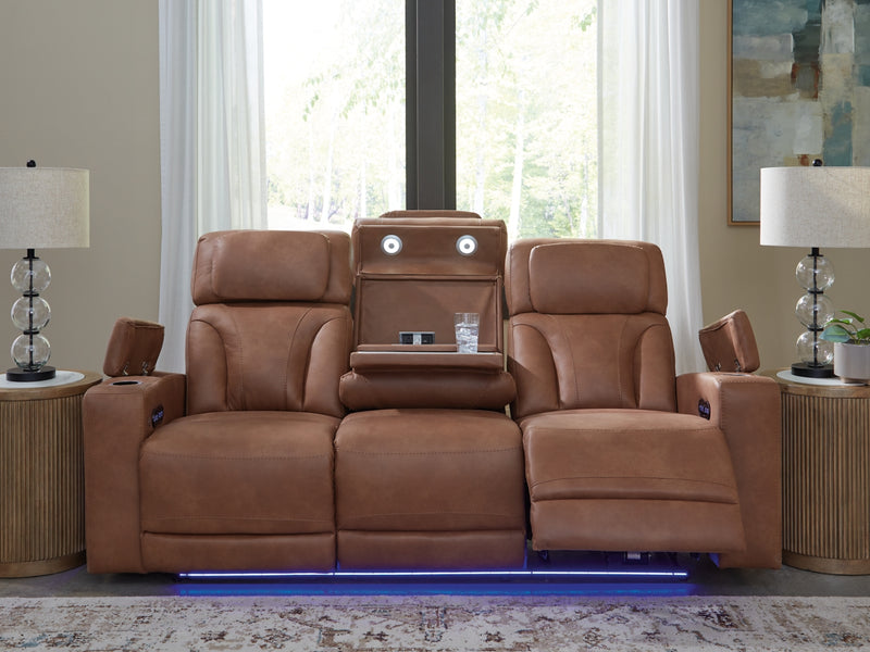 Point Clear Power Reclining Sofa with Adjustable Headrest