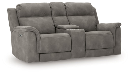 Next-Gen Durapella Power Reclining Loveseat/Console/Adjustable Headrest