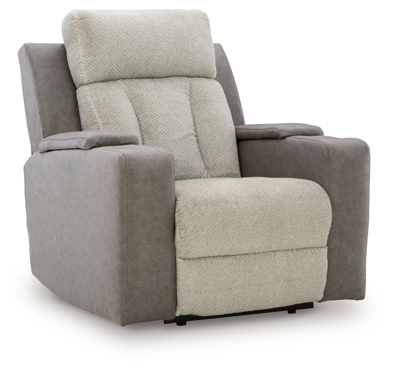 Stately Check Power Recliner/Adjustable Headrest