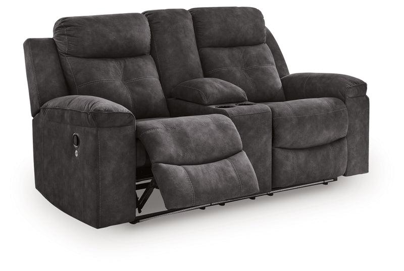 Sofá reclinable doble Brysonview con consola