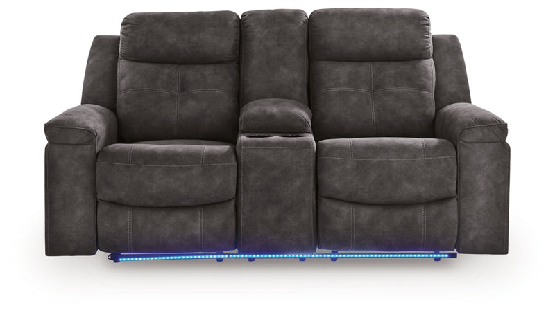 Sofá reclinable doble Brysonview con consola