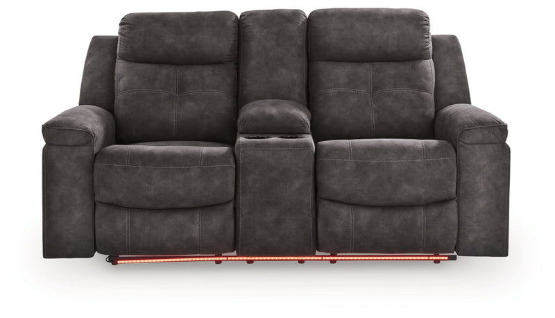 Sofá reclinable doble Brysonview con consola