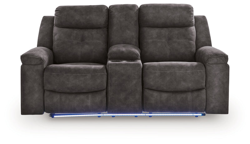 Sofá reclinable doble Brysonview con consola