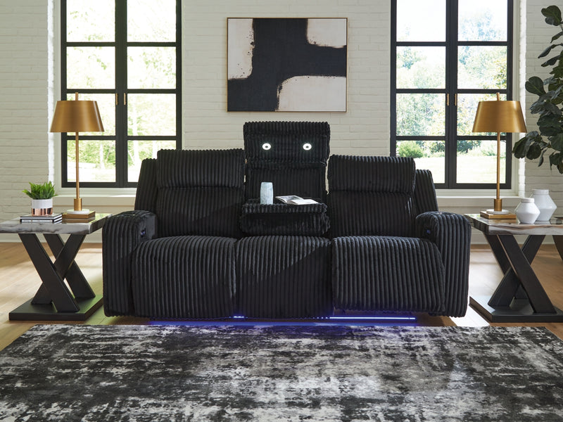 TwinBrooke Power Reclining Sofa with Adjustable Headrest