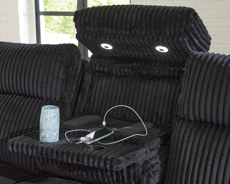 TwinBrooke Power Reclining Sofa with Adjustable Headrest