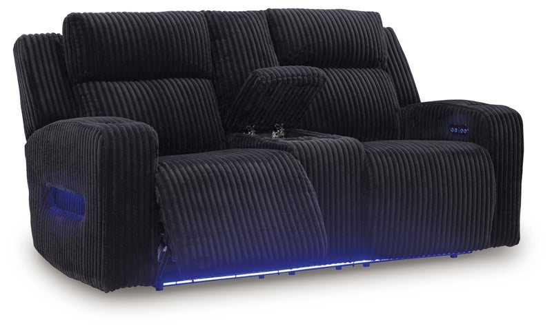 TwinBrooke Power Reclining Loveseat/Console/Adjustable Headrest