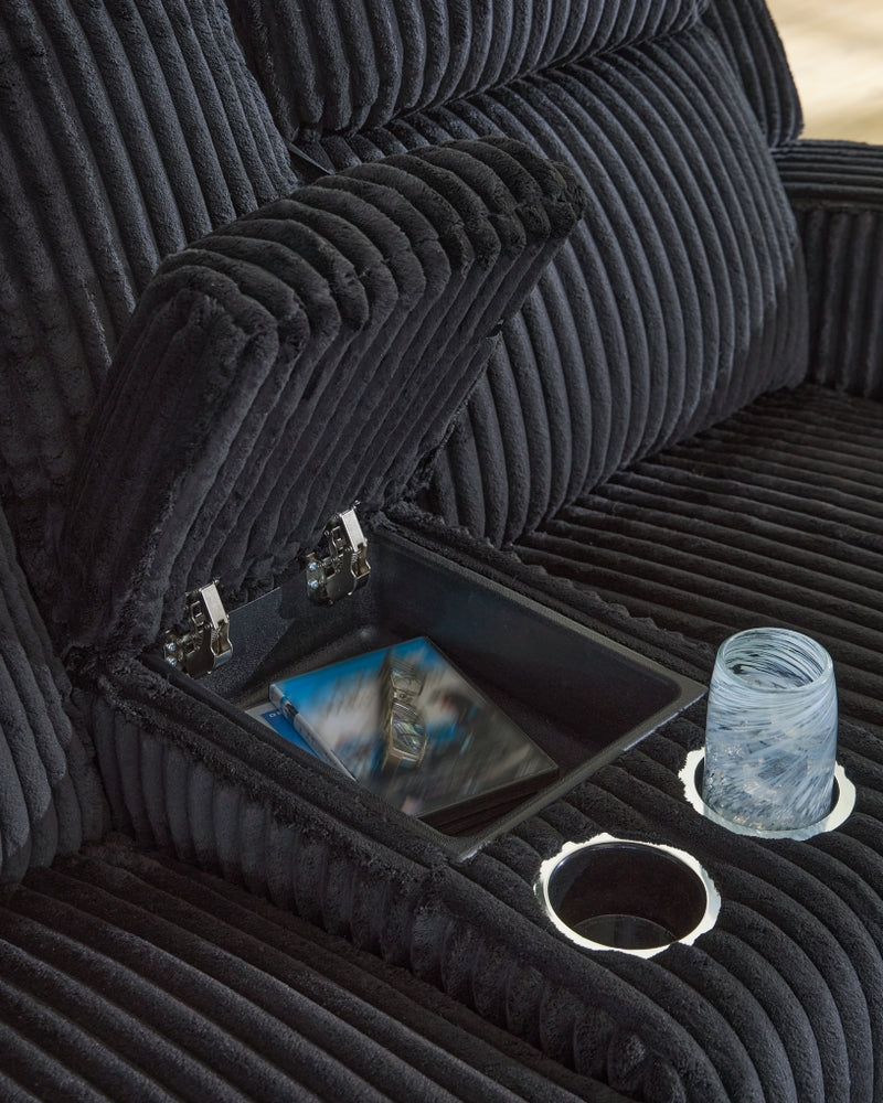 TwinBrooke Power Reclining Loveseat/Console/Adjustable Headrest