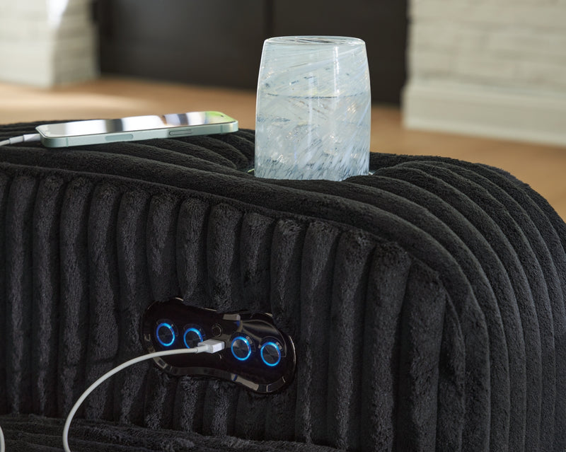 TwinBrooke Power Reclining Loveseat/Console/Adjustable Headrest
