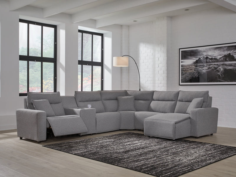 Seccional reclinable Modmax II de 6 piezas con chaise