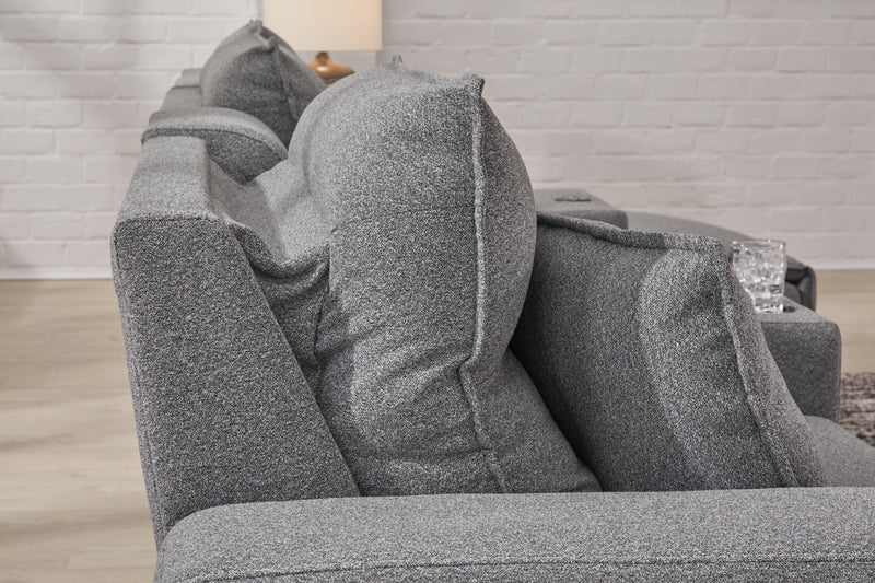 Modular seccional reclinable Modmax II de 6 piezas con chaise y consola de audio