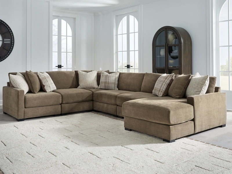 Seccional de 6 piezas con chaise Camellia-Court