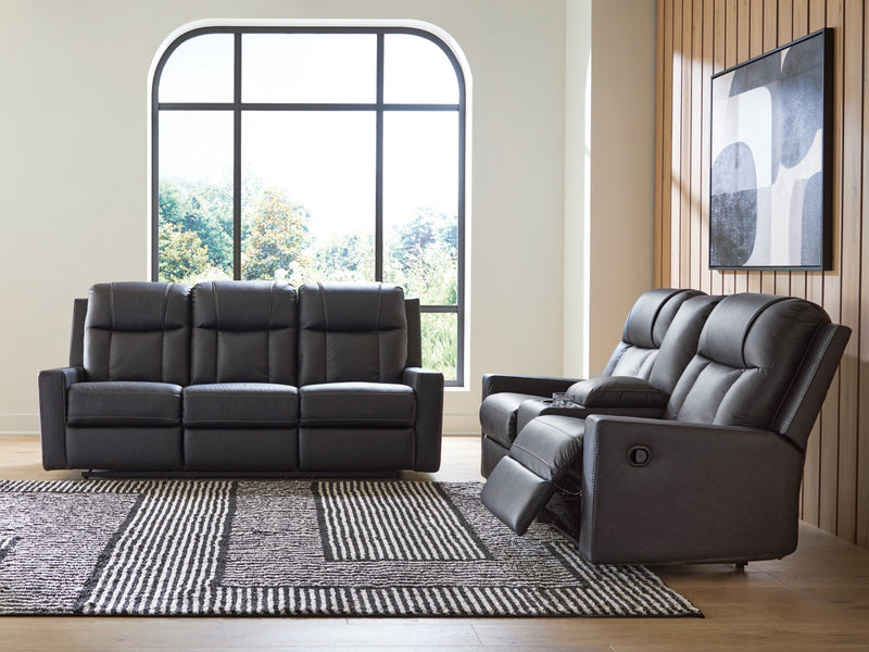 Mackmenville Reclining Sofa and Reclining Loveseat with Console Living Room Set