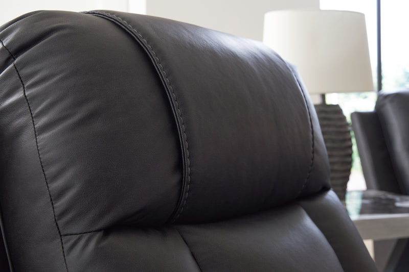 Juego de sala de estar Mackmenville con sofá reclinable y loveseat reclinable con consola