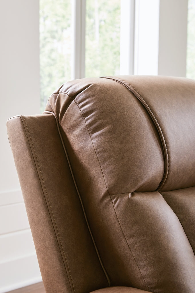 Juego de sala de estar Mackmenville con sofá reclinable y loveseat reclinable con consola