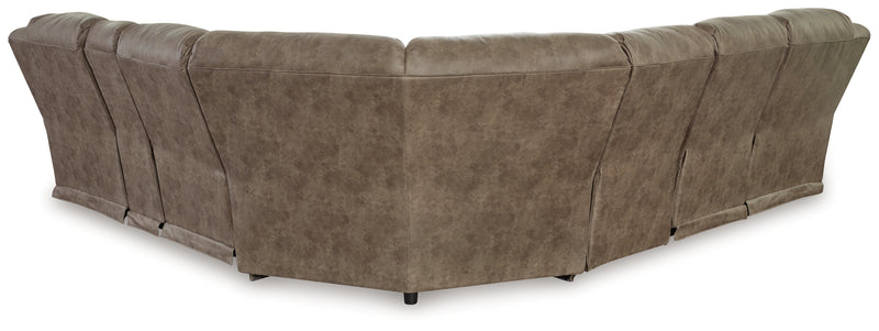 Seccional reclinable eléctrico Ravenel de 4 piezas