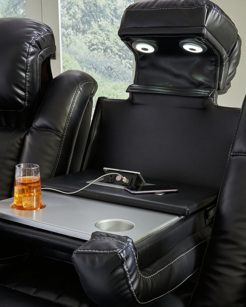 Caveman Den Power Reclining Sofa with Adjustable Headrest
