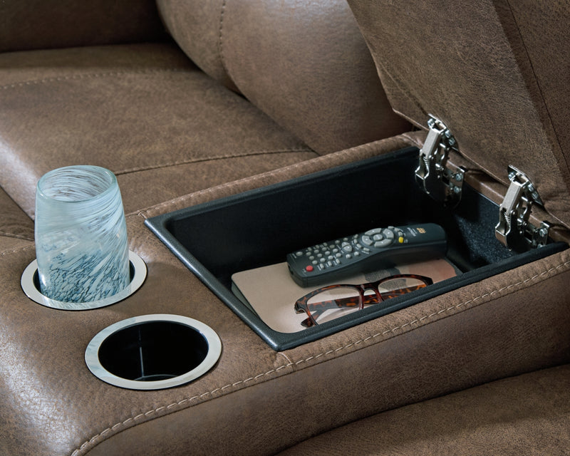 Time-Piece Power Reclining Loveseat/Console/Adjustable Headrest
