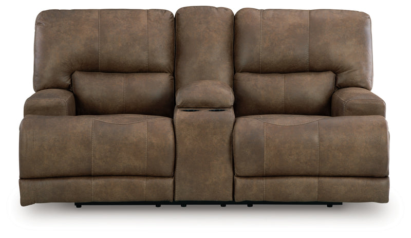 Time-Piece Power Reclining Loveseat/Console/Adjustable Headrest