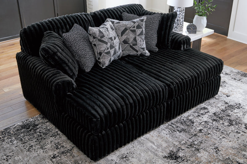 Midnight-Madness Super Chaise Loveseat