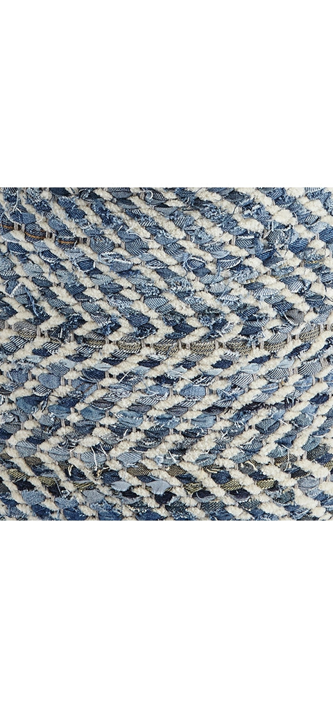 Chevron Pouf