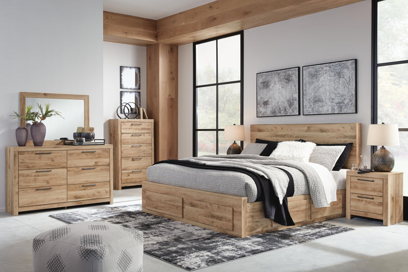 Hyanna Panel Storage Bed Bedroom Set