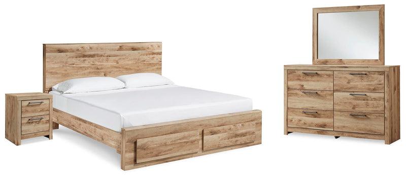 Hyanna Panel Storage Bed Bedroom Set
